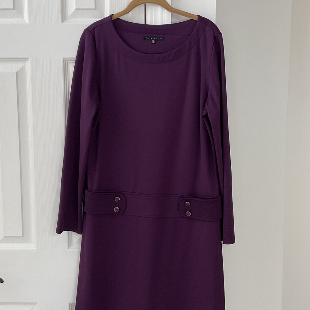 Tiana B. Deep Purple Long Sleeve Dress